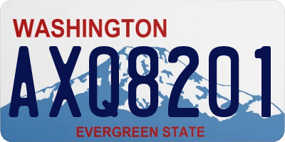WA license plate AXQ8201