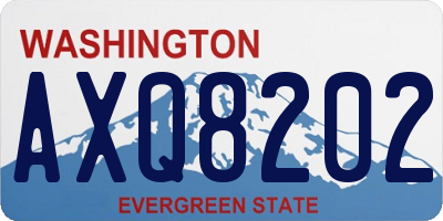 WA license plate AXQ8202