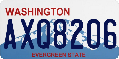 WA license plate AXQ8206