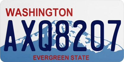 WA license plate AXQ8207