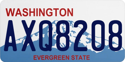 WA license plate AXQ8208