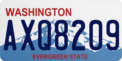 WA license plate AXQ8209