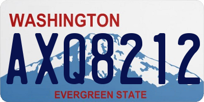 WA license plate AXQ8212
