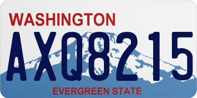 WA license plate AXQ8215