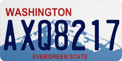 WA license plate AXQ8217