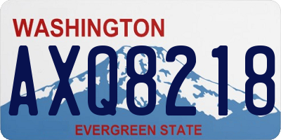 WA license plate AXQ8218