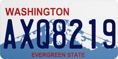 WA license plate AXQ8219