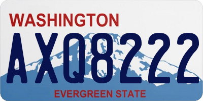 WA license plate AXQ8222