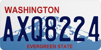WA license plate AXQ8224