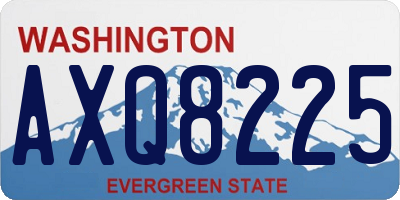 WA license plate AXQ8225