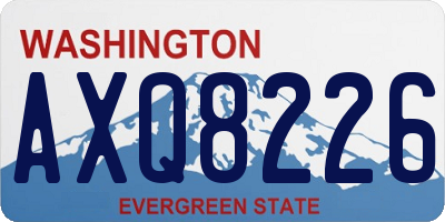 WA license plate AXQ8226