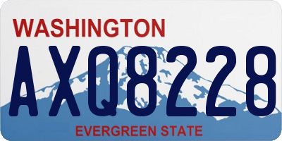 WA license plate AXQ8228