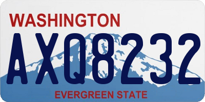WA license plate AXQ8232