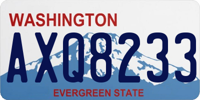 WA license plate AXQ8233