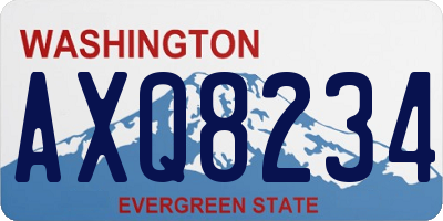 WA license plate AXQ8234