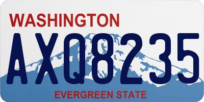 WA license plate AXQ8235