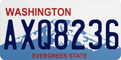 WA license plate AXQ8236