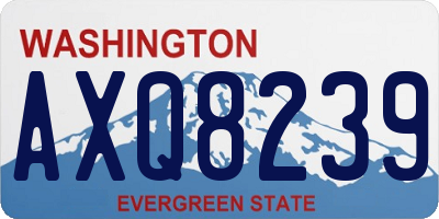 WA license plate AXQ8239
