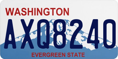 WA license plate AXQ8240