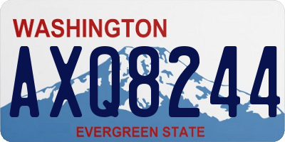 WA license plate AXQ8244