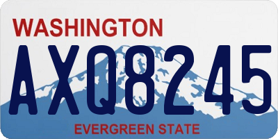 WA license plate AXQ8245
