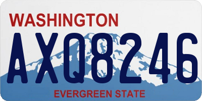 WA license plate AXQ8246