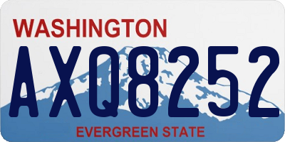WA license plate AXQ8252
