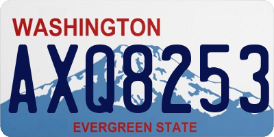 WA license plate AXQ8253