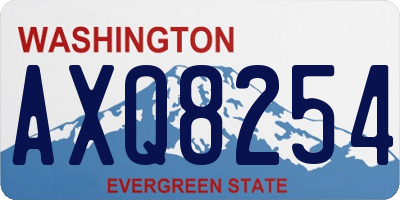WA license plate AXQ8254