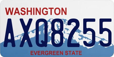 WA license plate AXQ8255