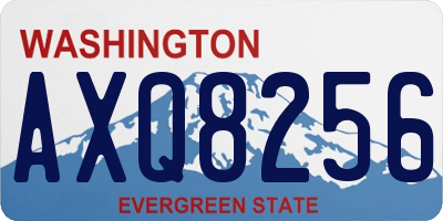 WA license plate AXQ8256