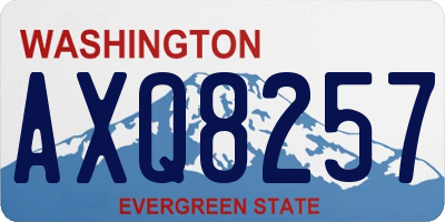 WA license plate AXQ8257