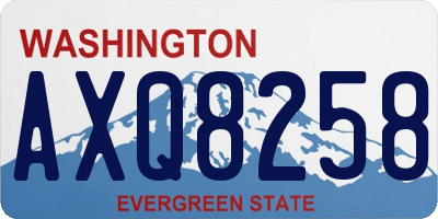 WA license plate AXQ8258