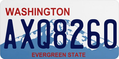 WA license plate AXQ8260
