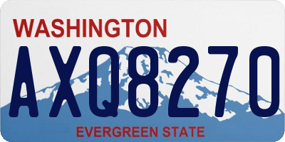 WA license plate AXQ8270