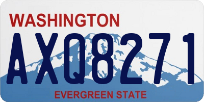 WA license plate AXQ8271