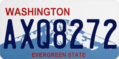 WA license plate AXQ8272