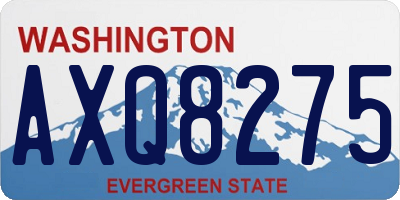 WA license plate AXQ8275