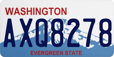 WA license plate AXQ8278