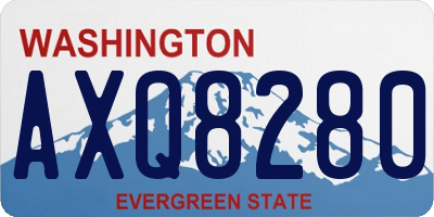 WA license plate AXQ8280