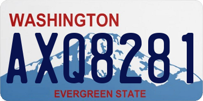 WA license plate AXQ8281