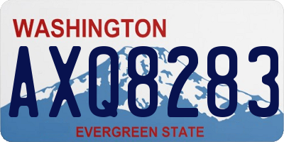 WA license plate AXQ8283
