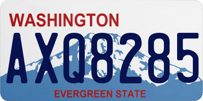 WA license plate AXQ8285