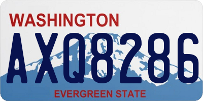 WA license plate AXQ8286