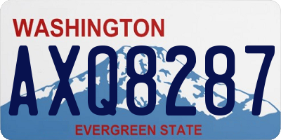 WA license plate AXQ8287