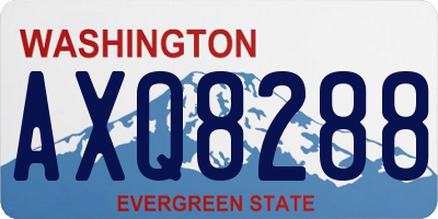 WA license plate AXQ8288