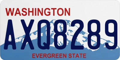 WA license plate AXQ8289