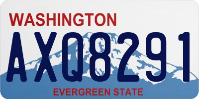 WA license plate AXQ8291