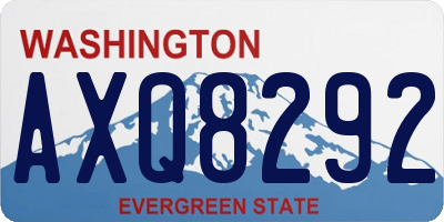 WA license plate AXQ8292