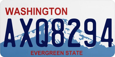 WA license plate AXQ8294